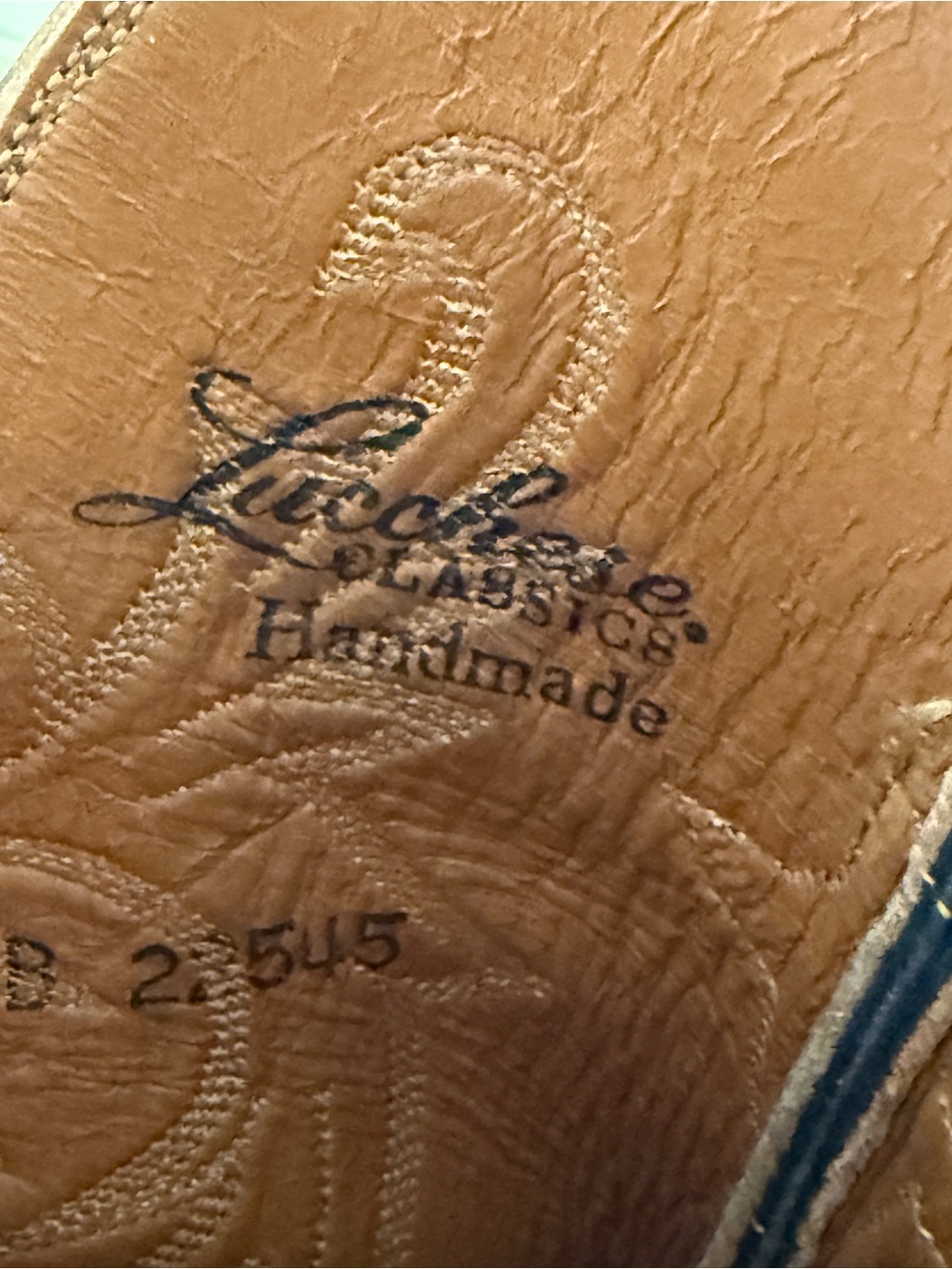 Lucchese Black Caiman Embroidered Leather Western Boots - Picture 7 of 11